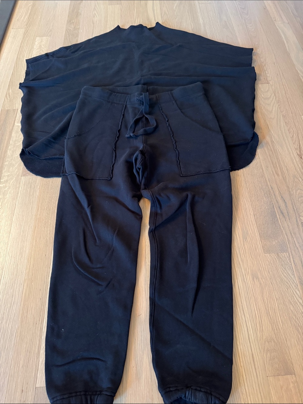 Frank & Eileen Black Knit Top and Jogger Set